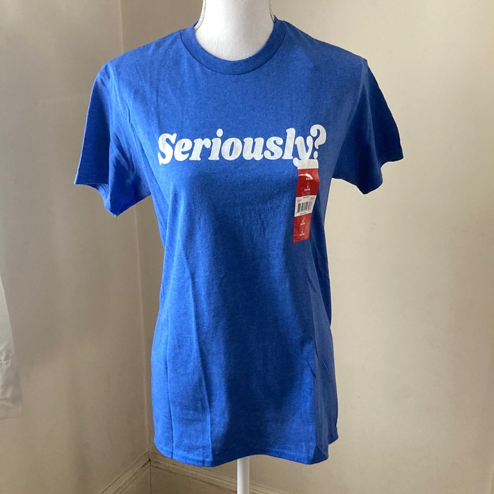 Blue Graphic Tee - Seriously?